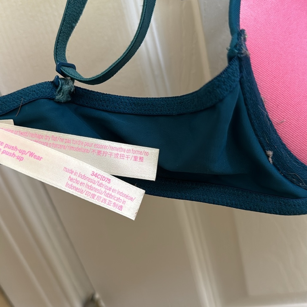 VS Pink push up bra size 34C. Dark Teal - Picture 4 of 5